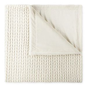 Chevron Faux Mink Throw
